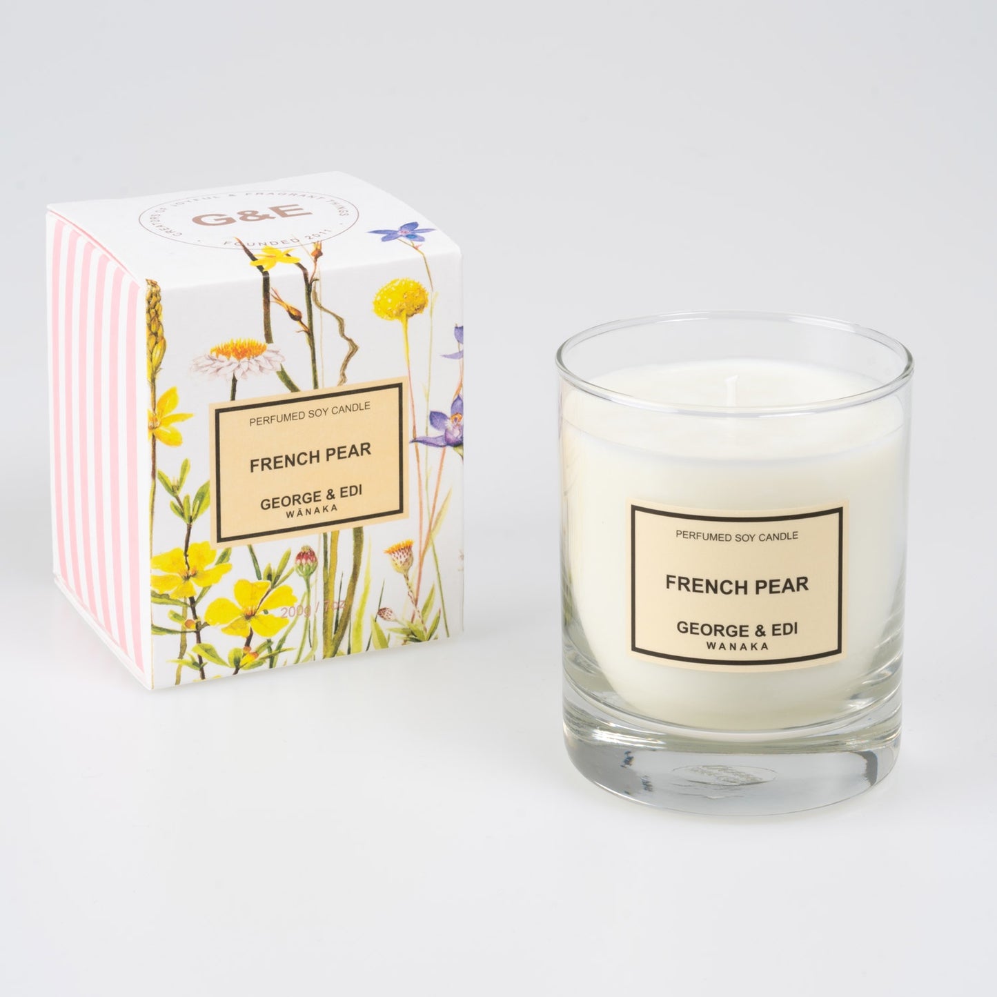 French Pear Perfumed Soy candle by George & Edi