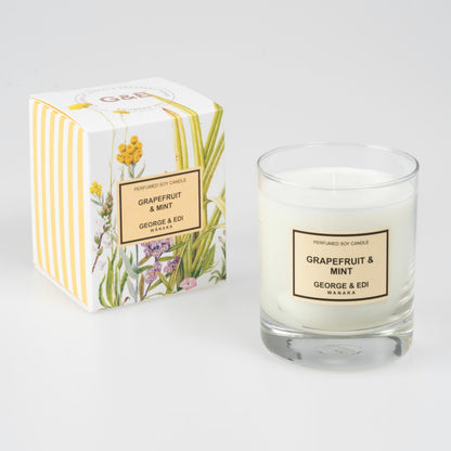 Grapefruit & Mint Perfumed Soy candle by George & Edi