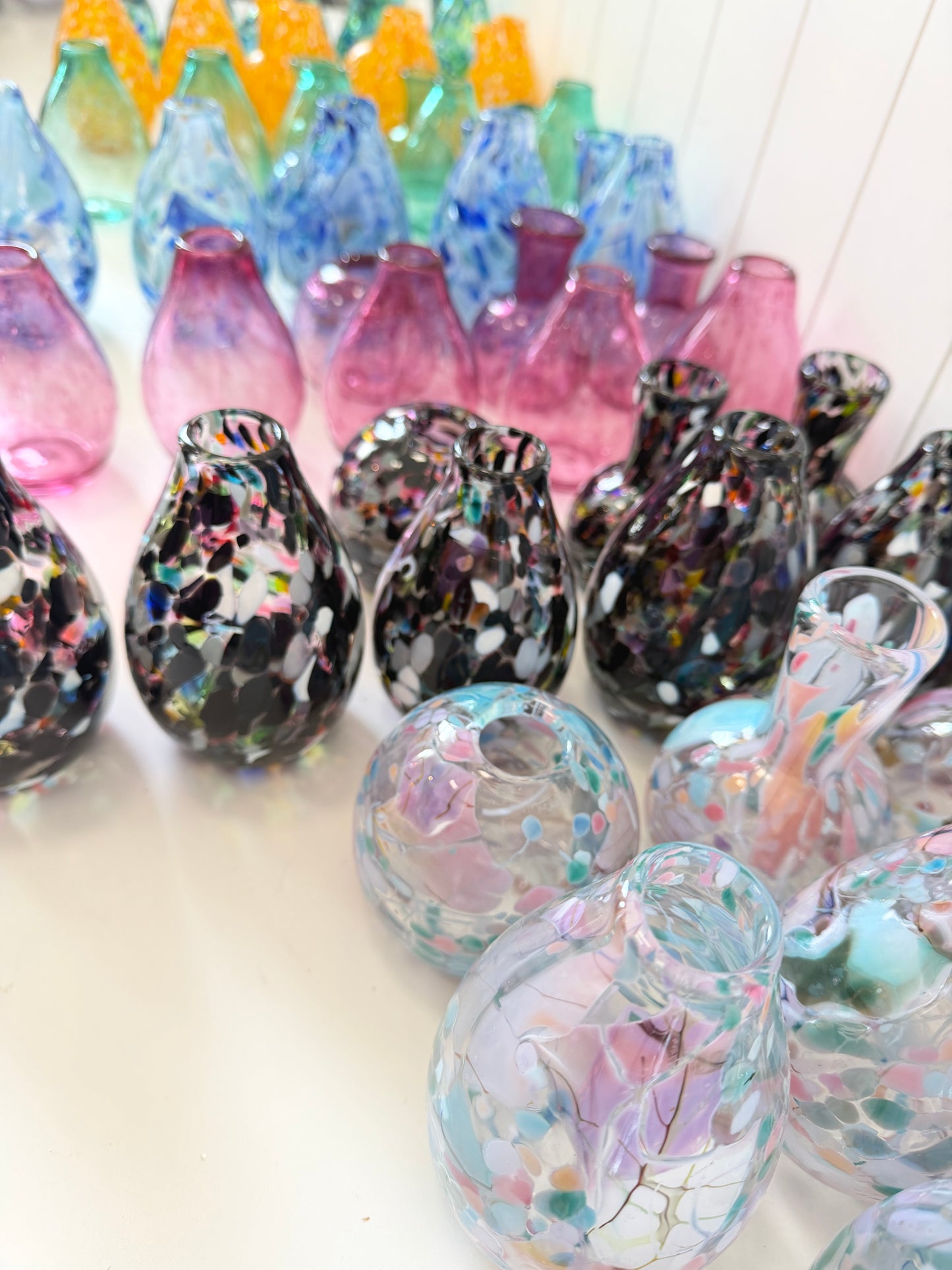 Handblown Glass Diffuser Vase - Pastel Shard