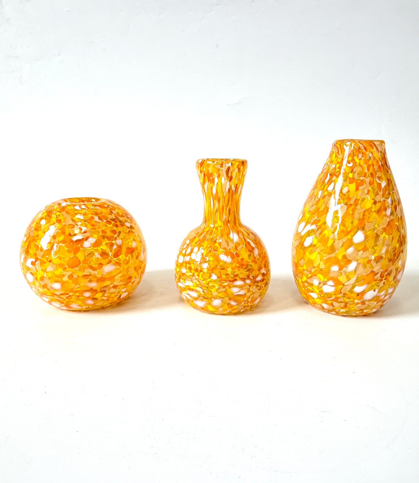 Handblown Glass Diffuser Vase - Orangey - Yellow
