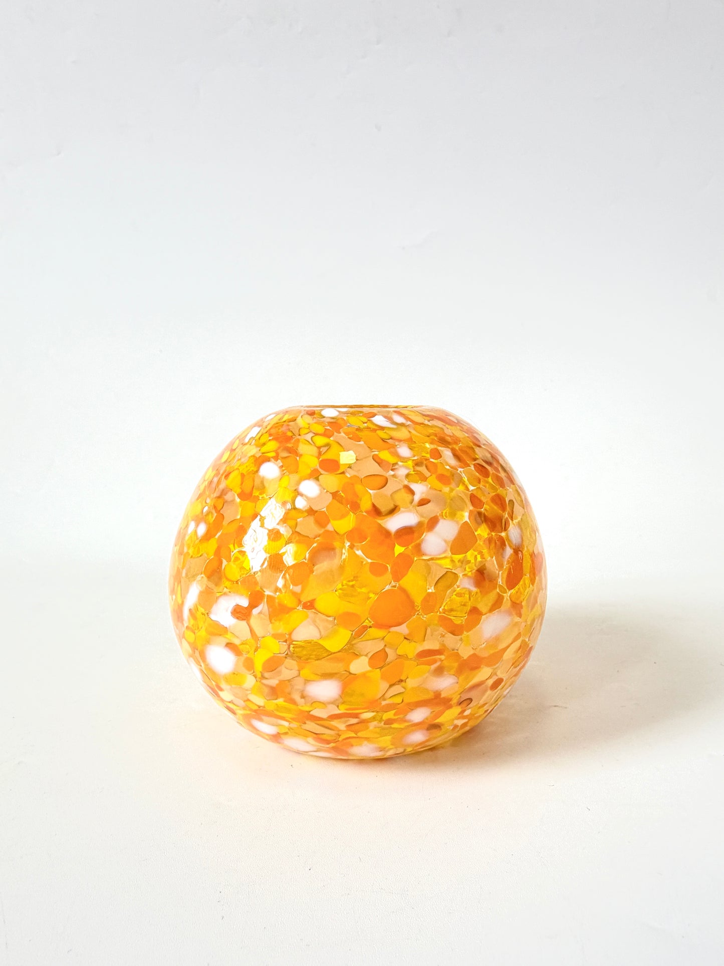 Handblown Glass Diffuser Vase - Orangey - Yellow