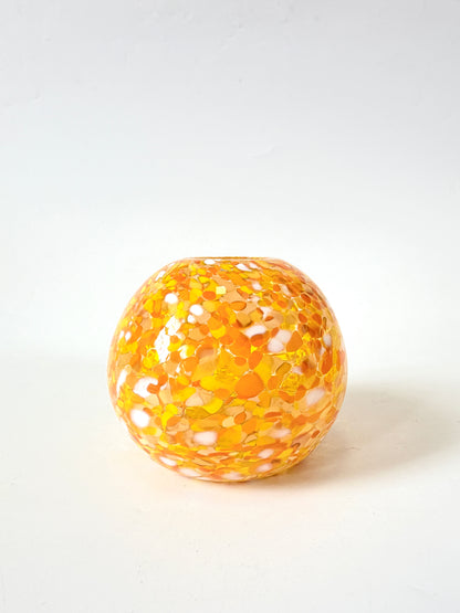 Handblown Glass Diffuser Vase - Orangey - Yellow