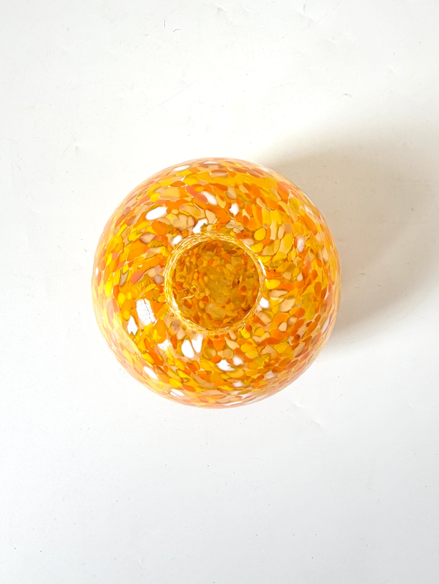 Handblown Glass Diffuser Vase - Orangey - Yellow