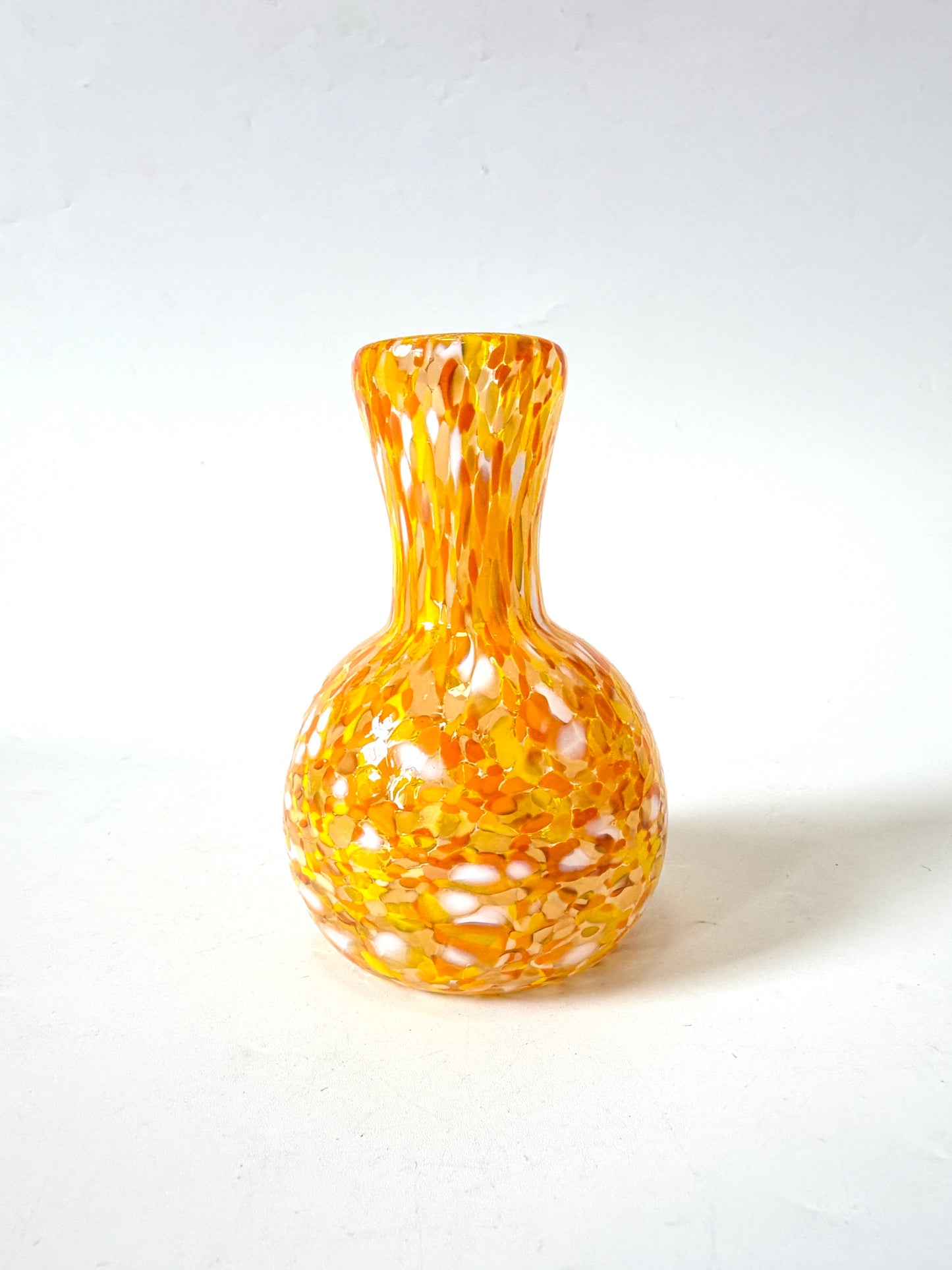 Handblown Glass Diffuser Vase - Orangey - Yellow
