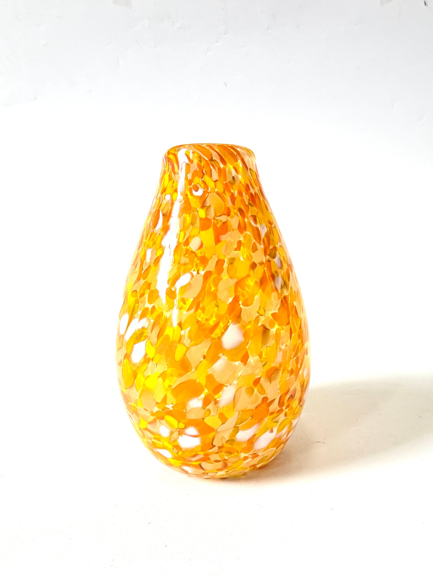 Handblown Glass Diffuser Vase - Orangey - Yellow