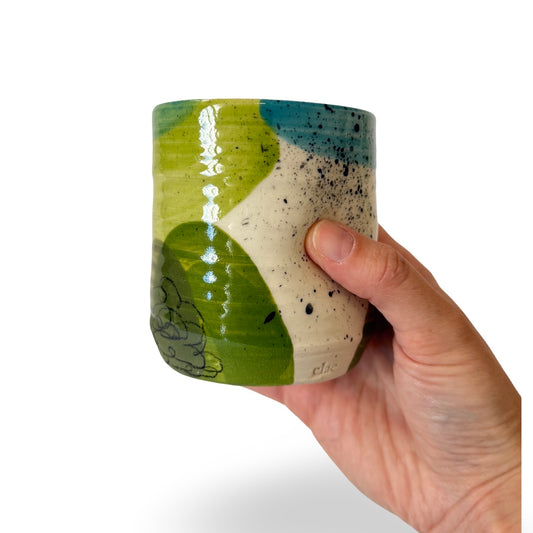 Summer Time Thumb-dent tumbler - by Tatyanna Meharry of Clae Ceramics