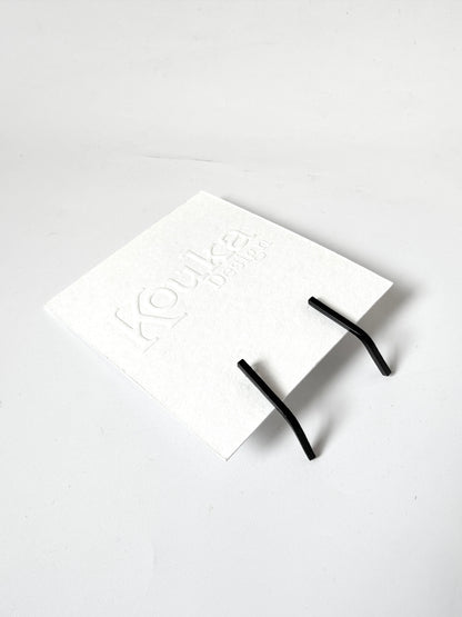 Black Small Bent Earrings