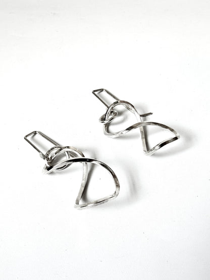 Silver Twist Earrings
