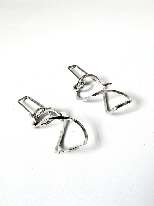 Silver Twist Earrings