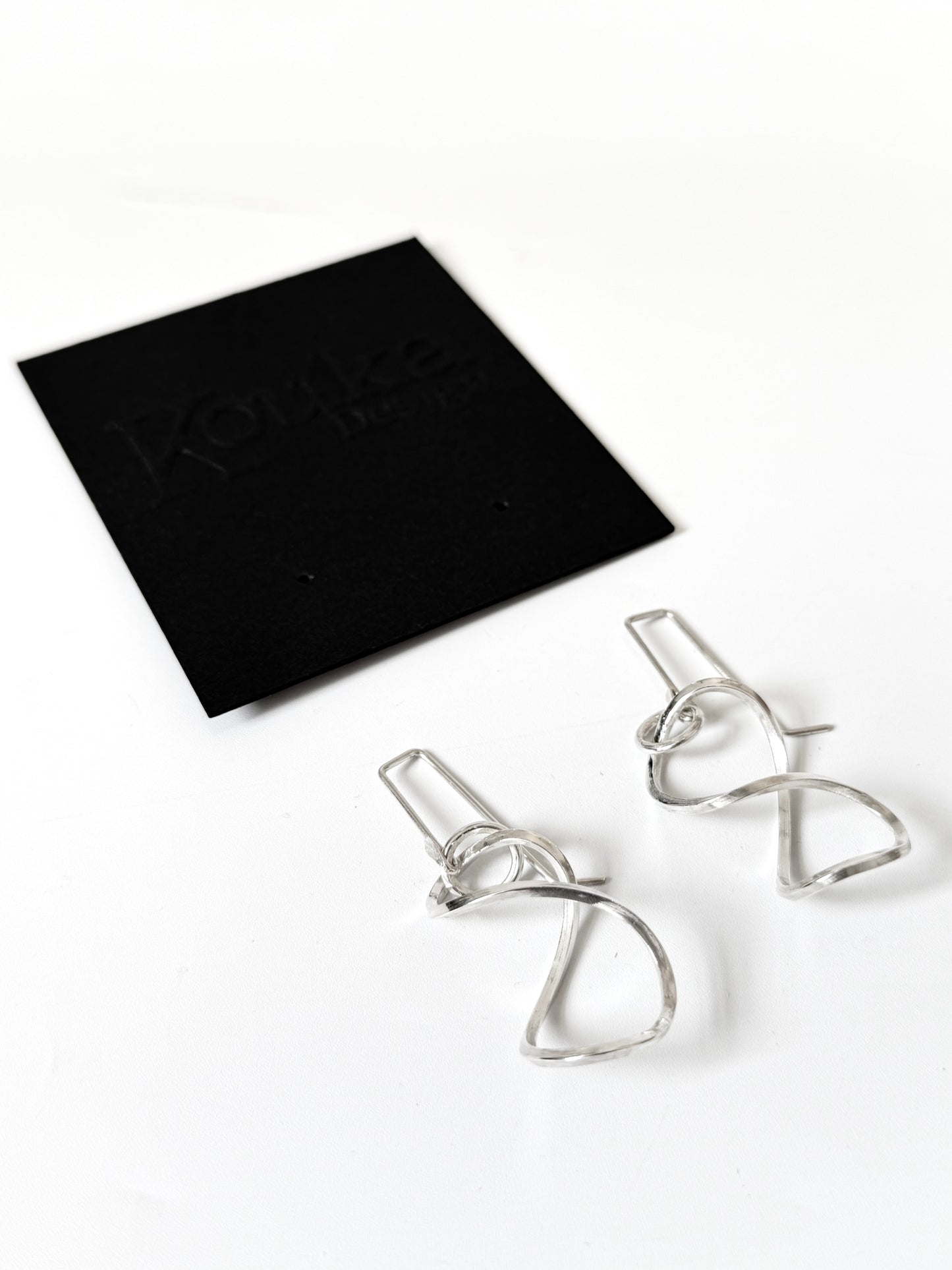 Silver Twist Earrings