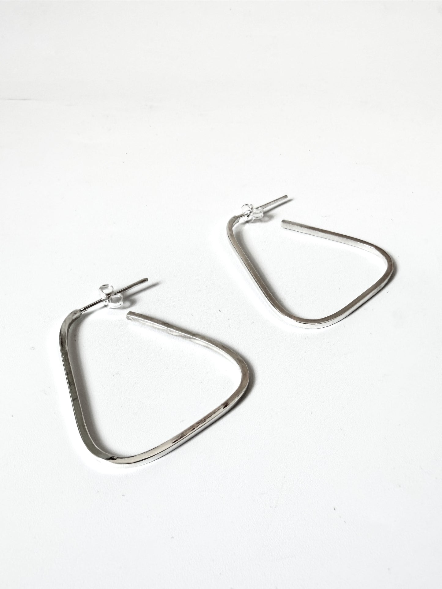 Silver Open Pear Shape Earrings