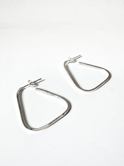 Silver Open Pear Shape Earrings