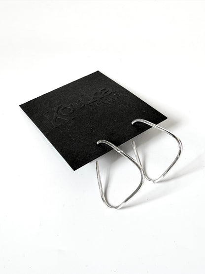 Silver Open Pear Shape Earrings