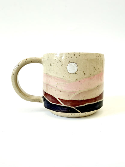 Ceramic Landscape Mug - Purple & Pink