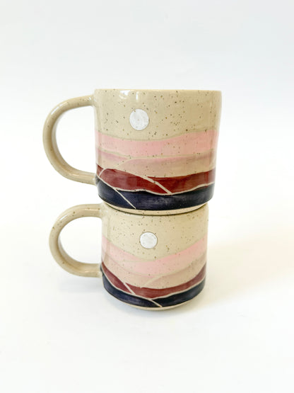 Ceramic Landscape Mug - Purple & Pink