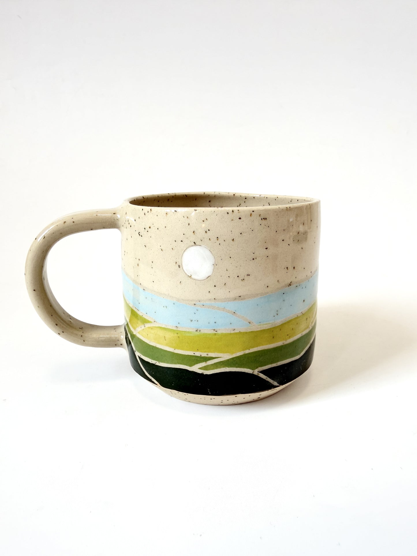 Ceramic Landscape Mug - Green & Blue
