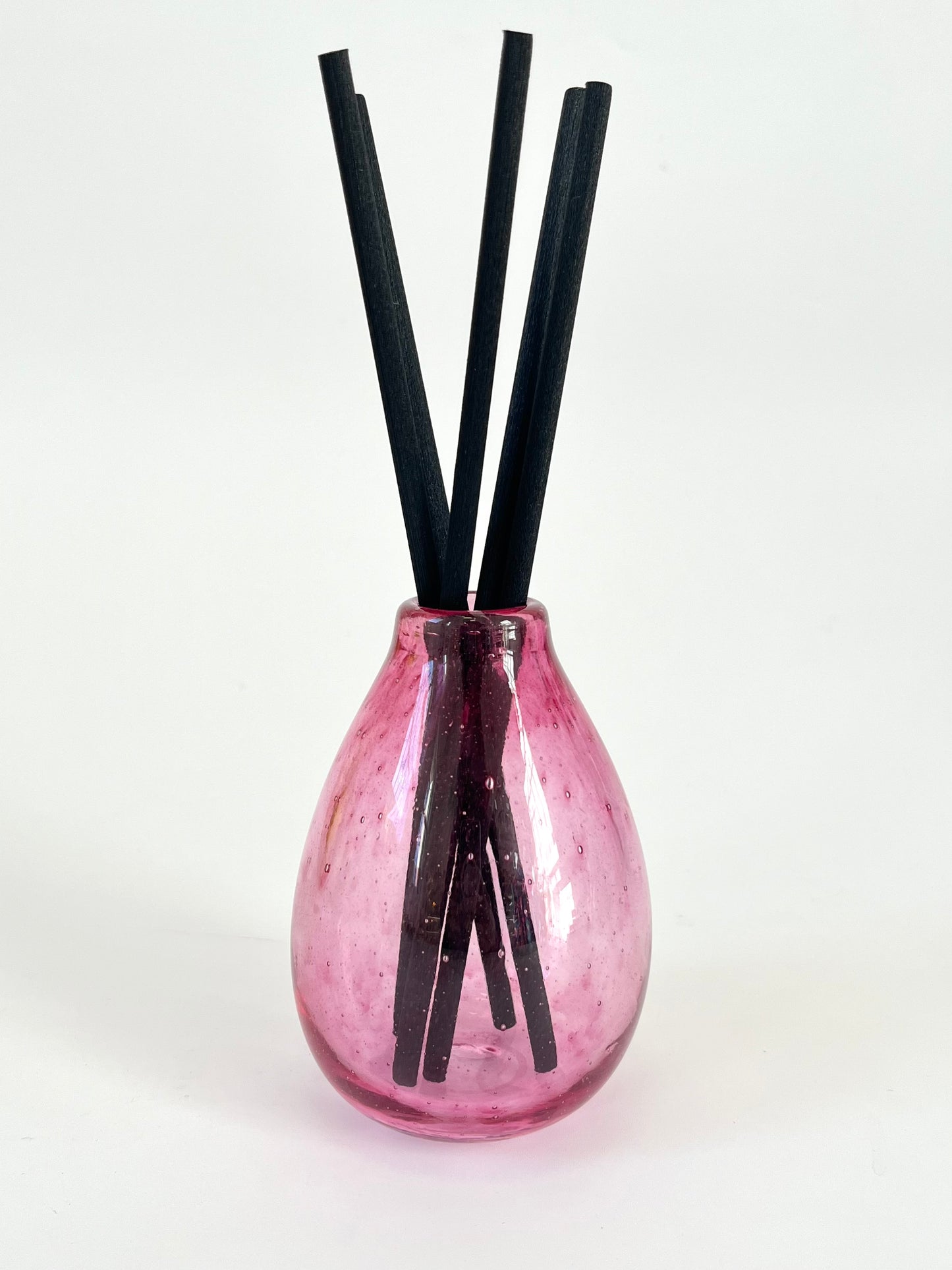 Handblown Glass Diffuser/Vase - Raspberry