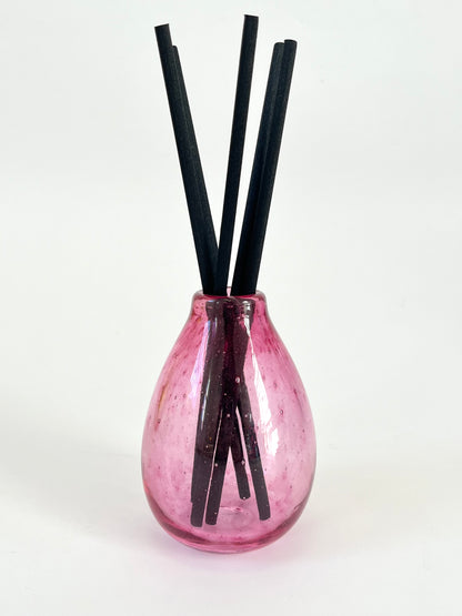 Handblown Glass Diffuser/Vase - Raspberry