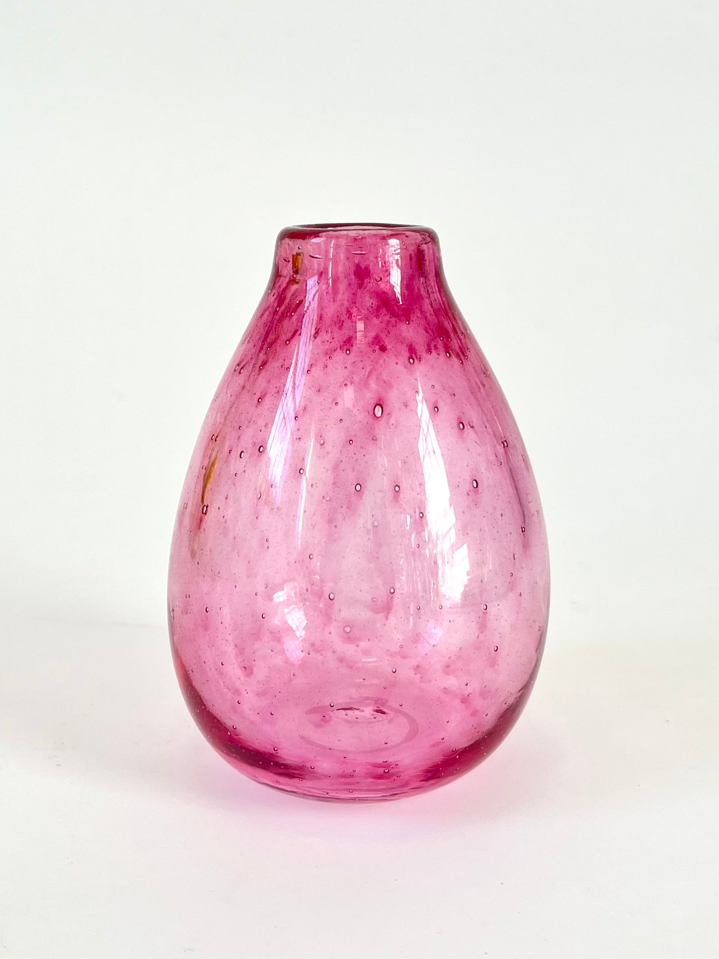 Handblown Glass Diffuser/Vase - Raspberry