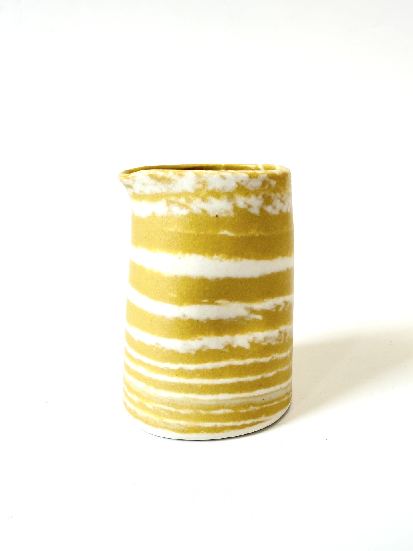 Ceramic Nerikomi Pourer - Small - Mustard Stripe
