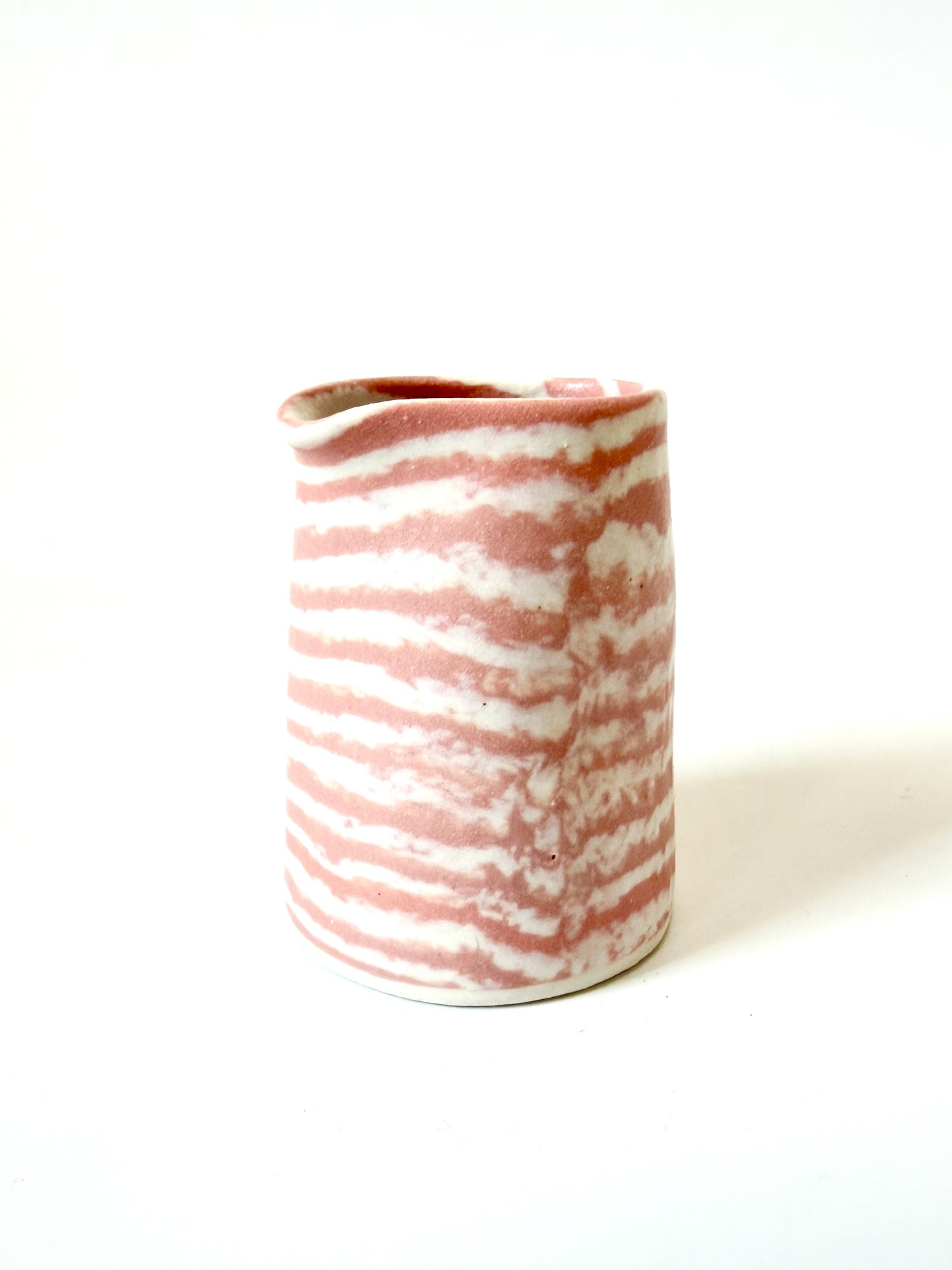Ceramic Nerikomi Pourer - Small - Pink Stripe