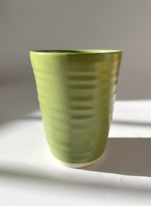 Handmade Ceramic Tall Tumbler - Green