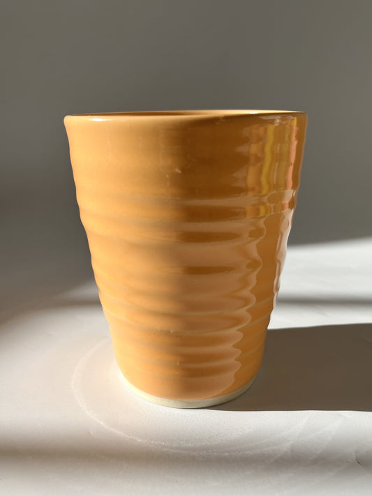 Handmade Ceramic Tall Tumbler - Orange