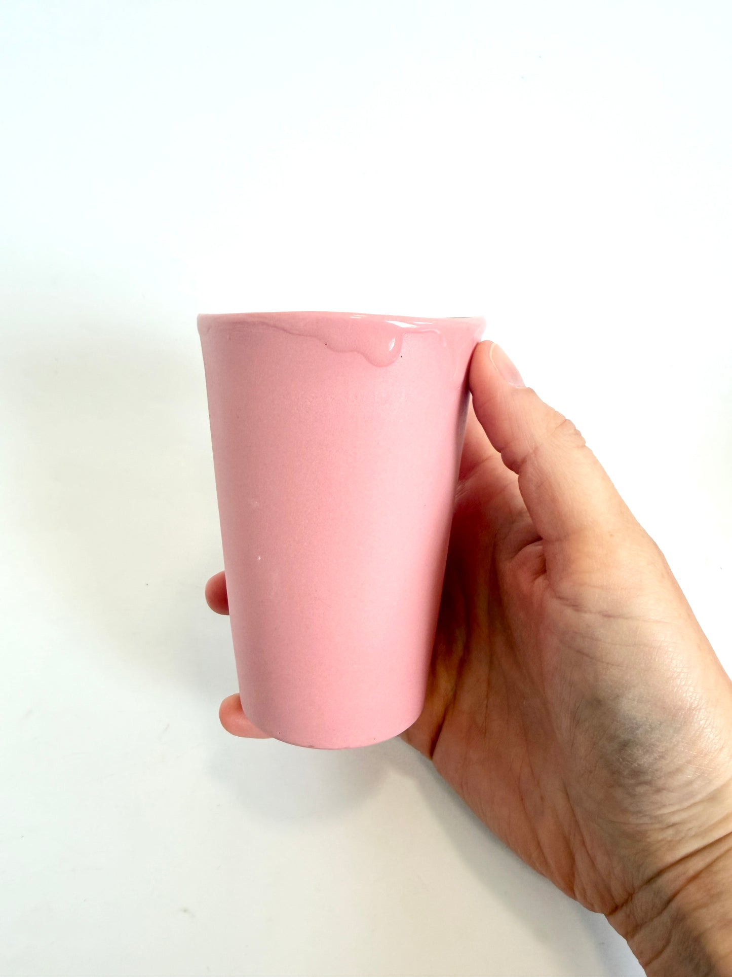 Pink Vessel - One of a Kind Ceramic - Short 7 x 10cm