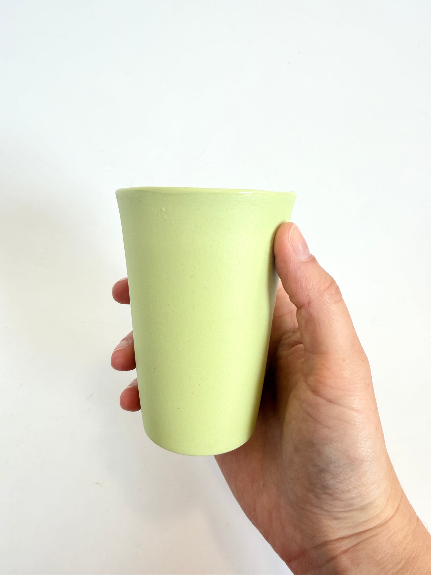 Pistachio Vessel - One of a Kind Ceramic - Short 7 x 10cm