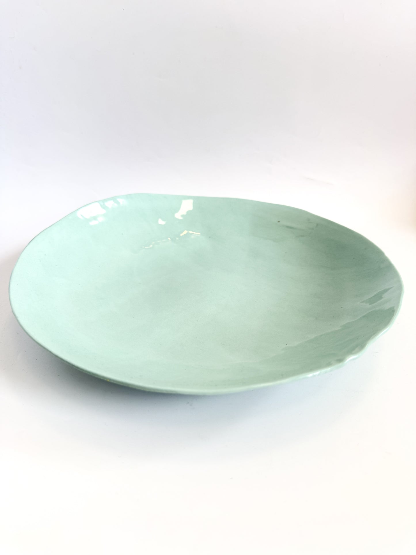 Aqua Blue Bowl - One of a Kind Ceramic - 27cm