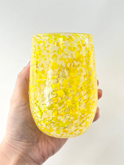 Handblown Glass Tumbler - Yellow