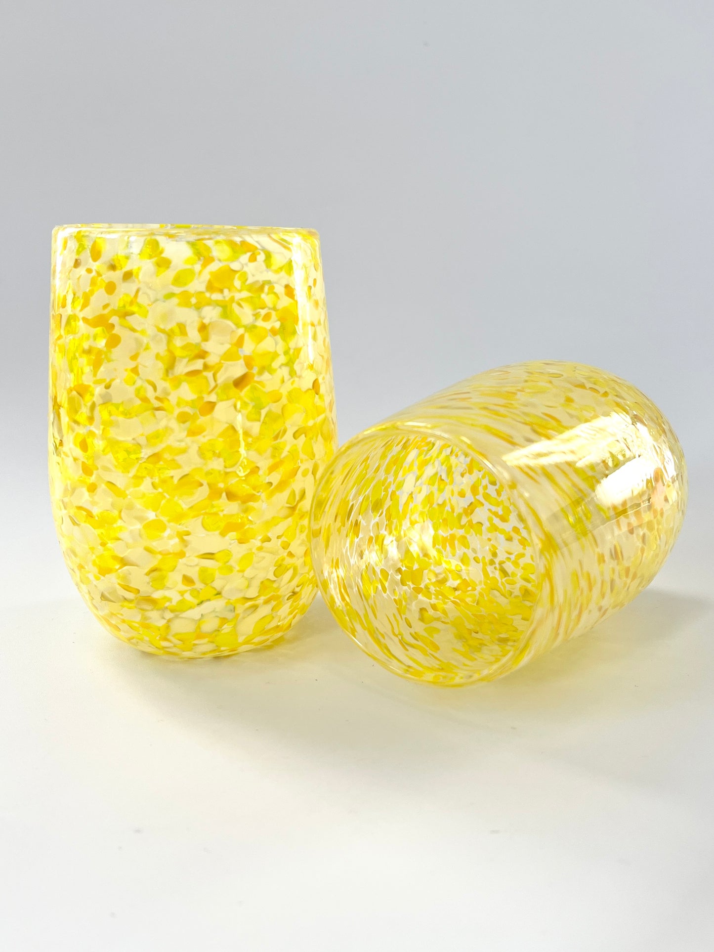 Handblown Glass Tumbler - Yellow