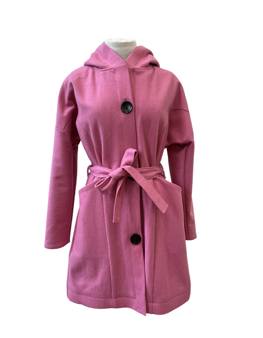 "Tiggy" Wool Blend Coat - Candy Pink