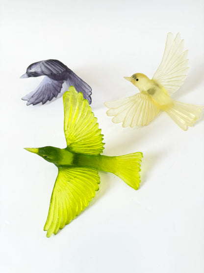 Fantail / Pīwakawaka #2 (Wings Down) - Purple