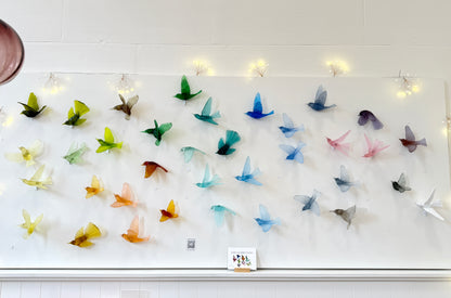 Fantail / Pīwakawaka #2 (Wings Down) - Purple