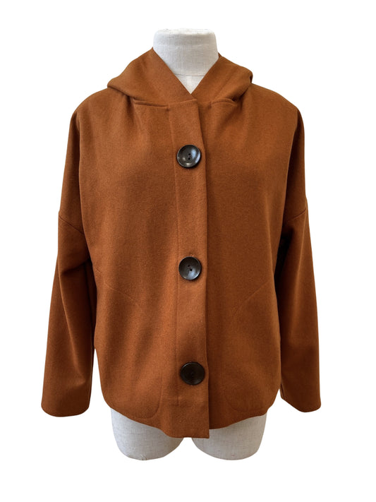 "Ava" Wool Blend Jacket - Burnt Orange