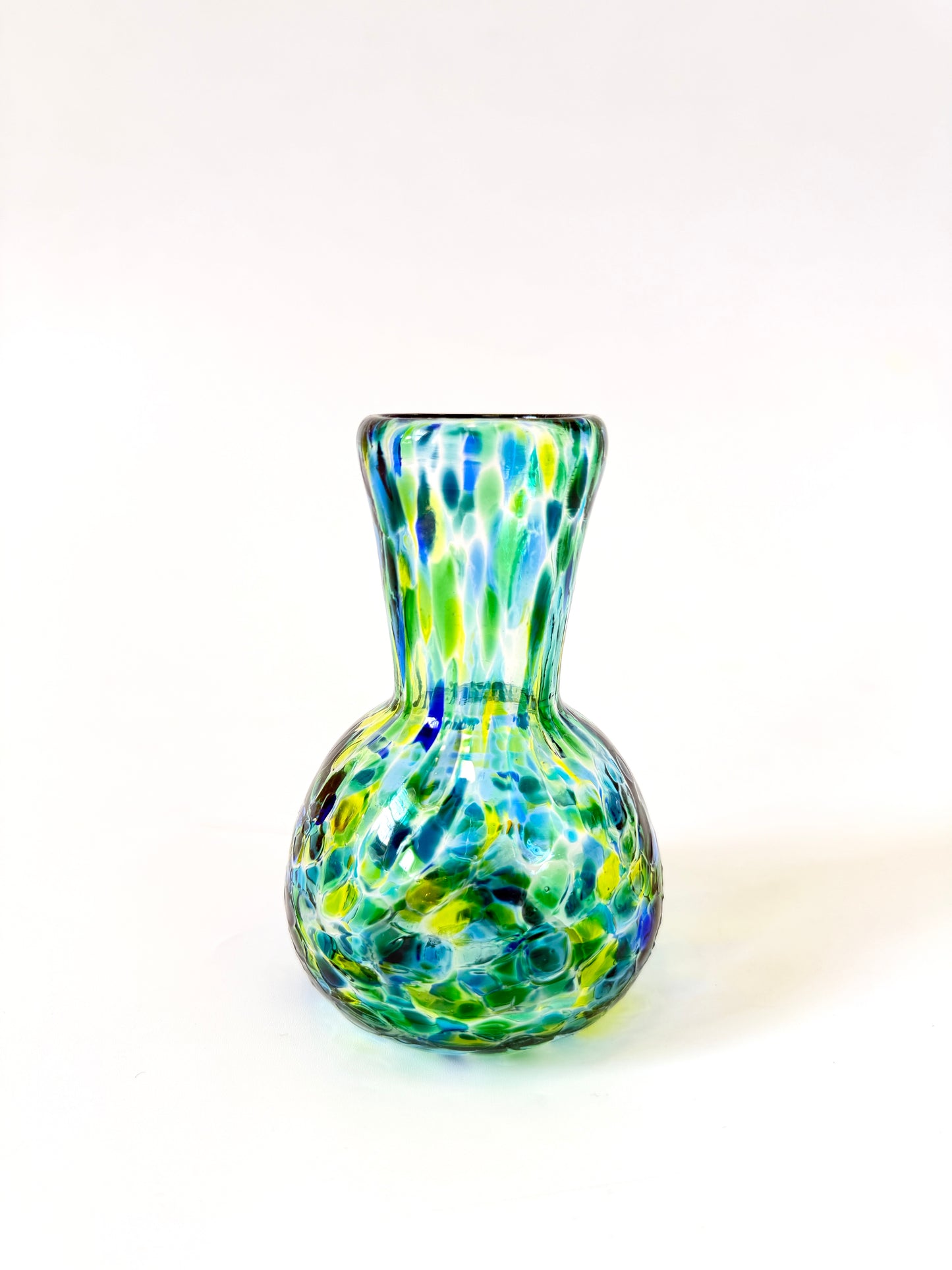 Handblown Glass Diffuser Vase - Teal/Blue Green with 2cm Opening