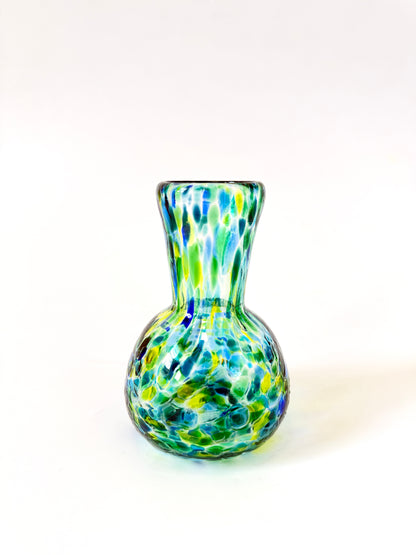 Handblown Glass Diffuser Vase - Teal/Blue Green with 2cm Opening