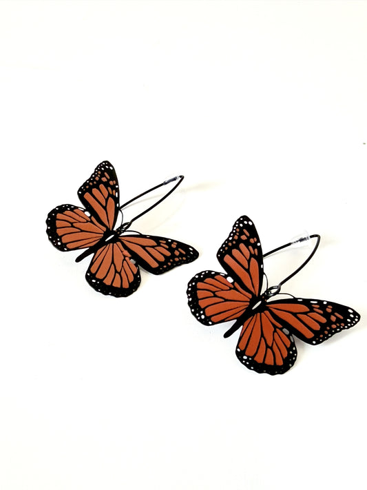 Midi Monarch Butterfly Earrings