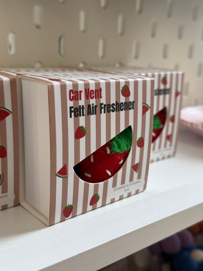 Strawberry Car Freshener Set - Strawberry & Guava Scent