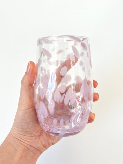 Handblown Glass Tumbler - Soft Violet