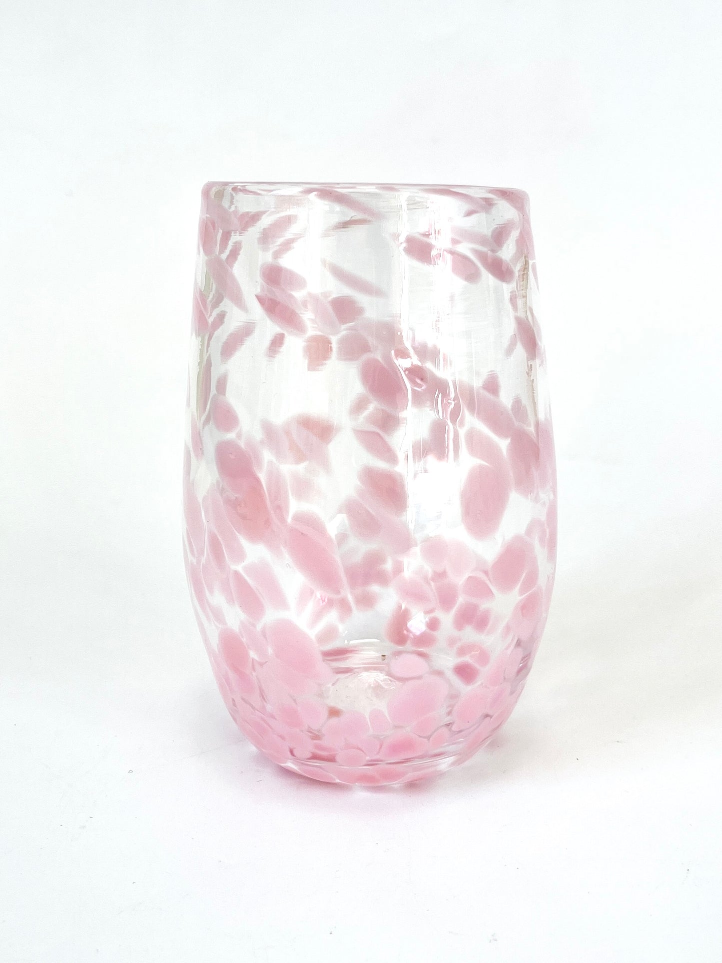 Handblown Glass Tumbler - Soft Pink