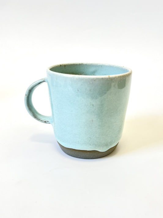 Ceramic Thrown Mug - Tall - Soft Blue Glaze