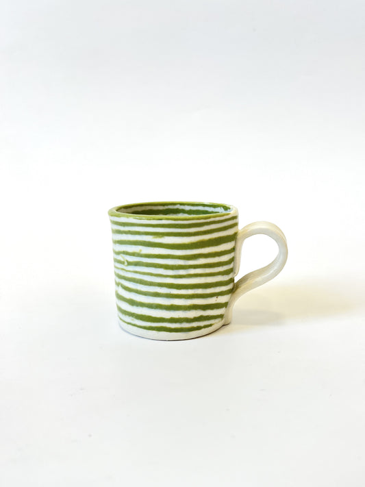 Ceramic Nerikomi Mug - Small - Bright Green