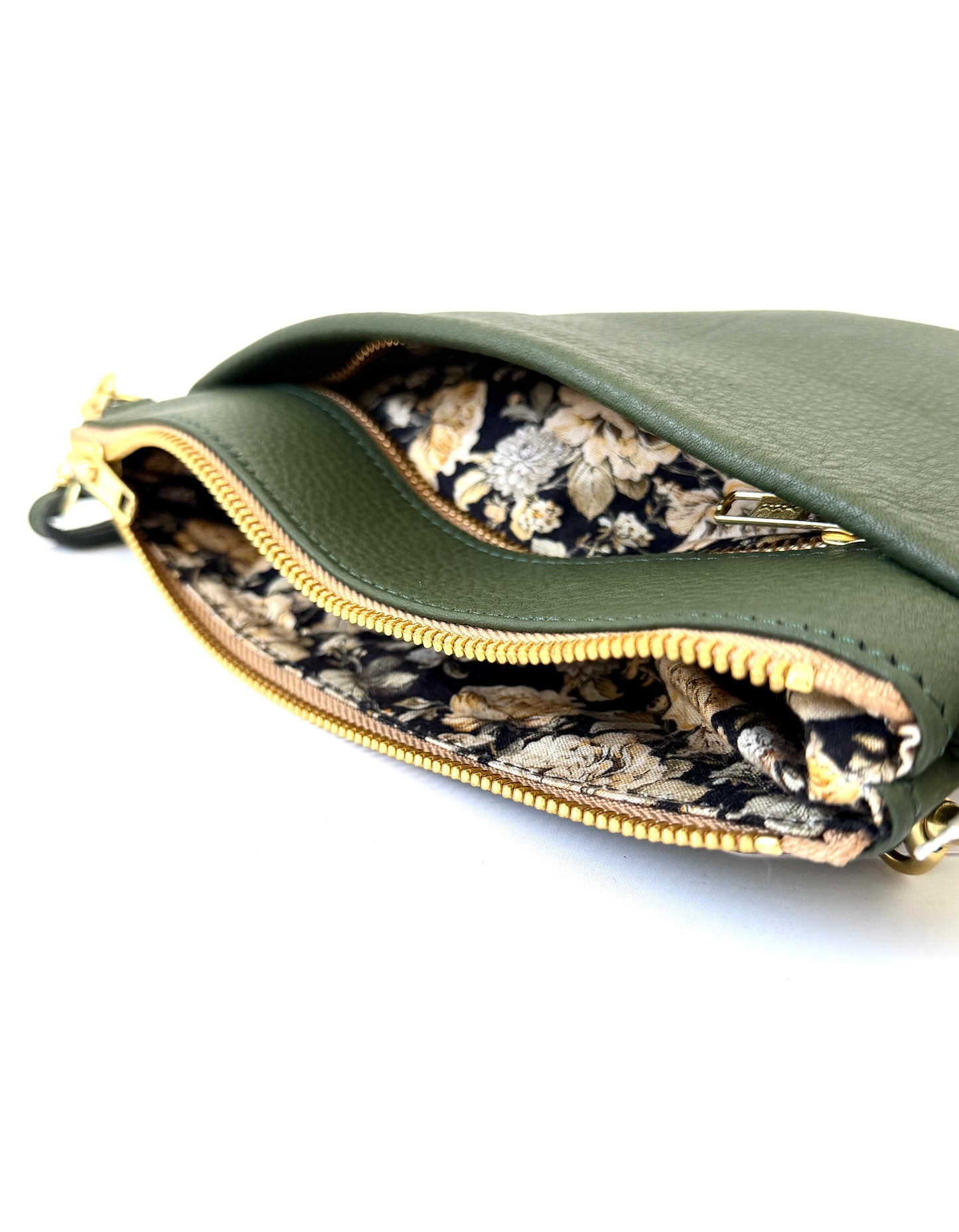 Party Pouch Handbag - Meadow Green Leather
