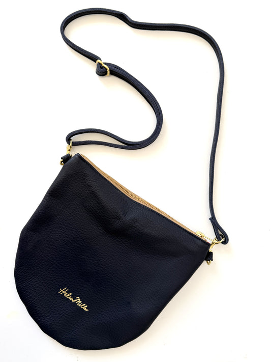 Party Pouch Handbag - Navy Leather