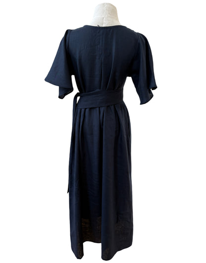 "Kelsey" Dress - Navy Linen