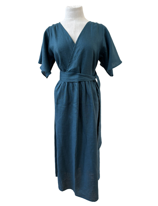 "Kelsey" Dress - Teal Linen