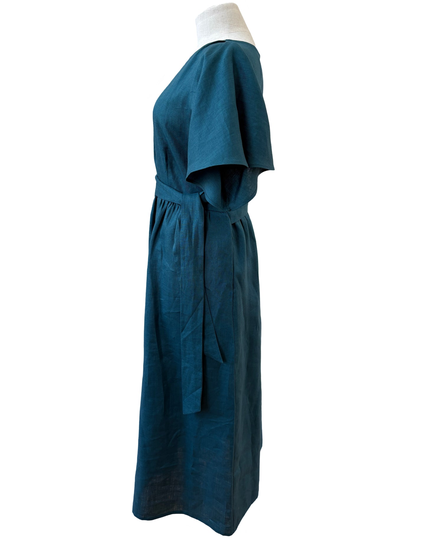 "Kelsey" Dress - Teal Linen