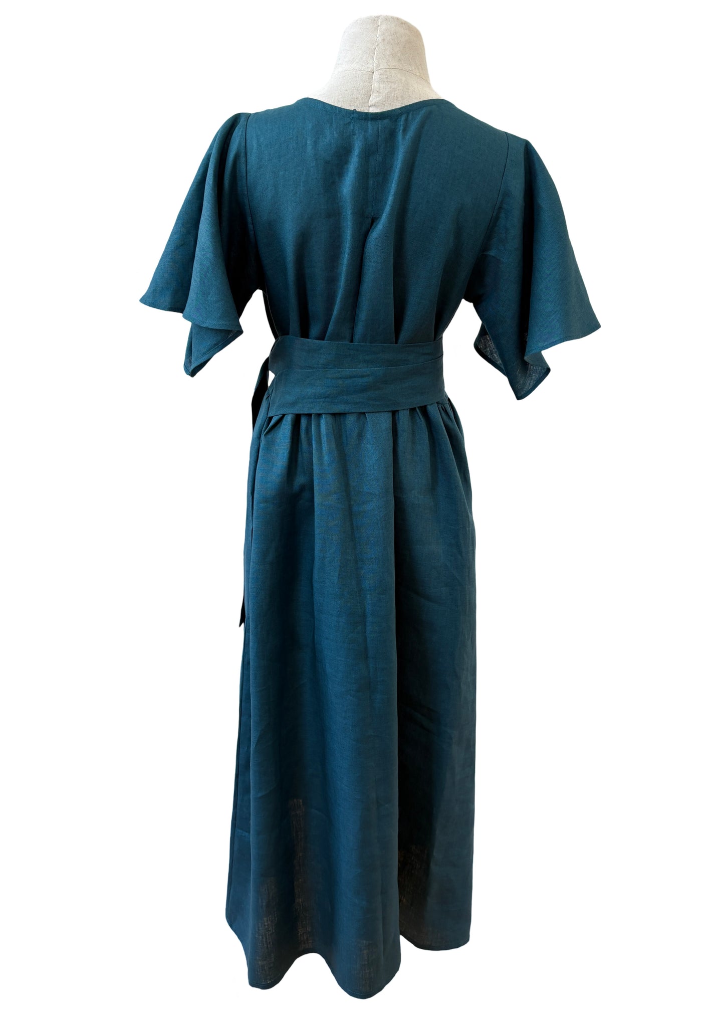 "Kelsey" Dress - Teal Linen